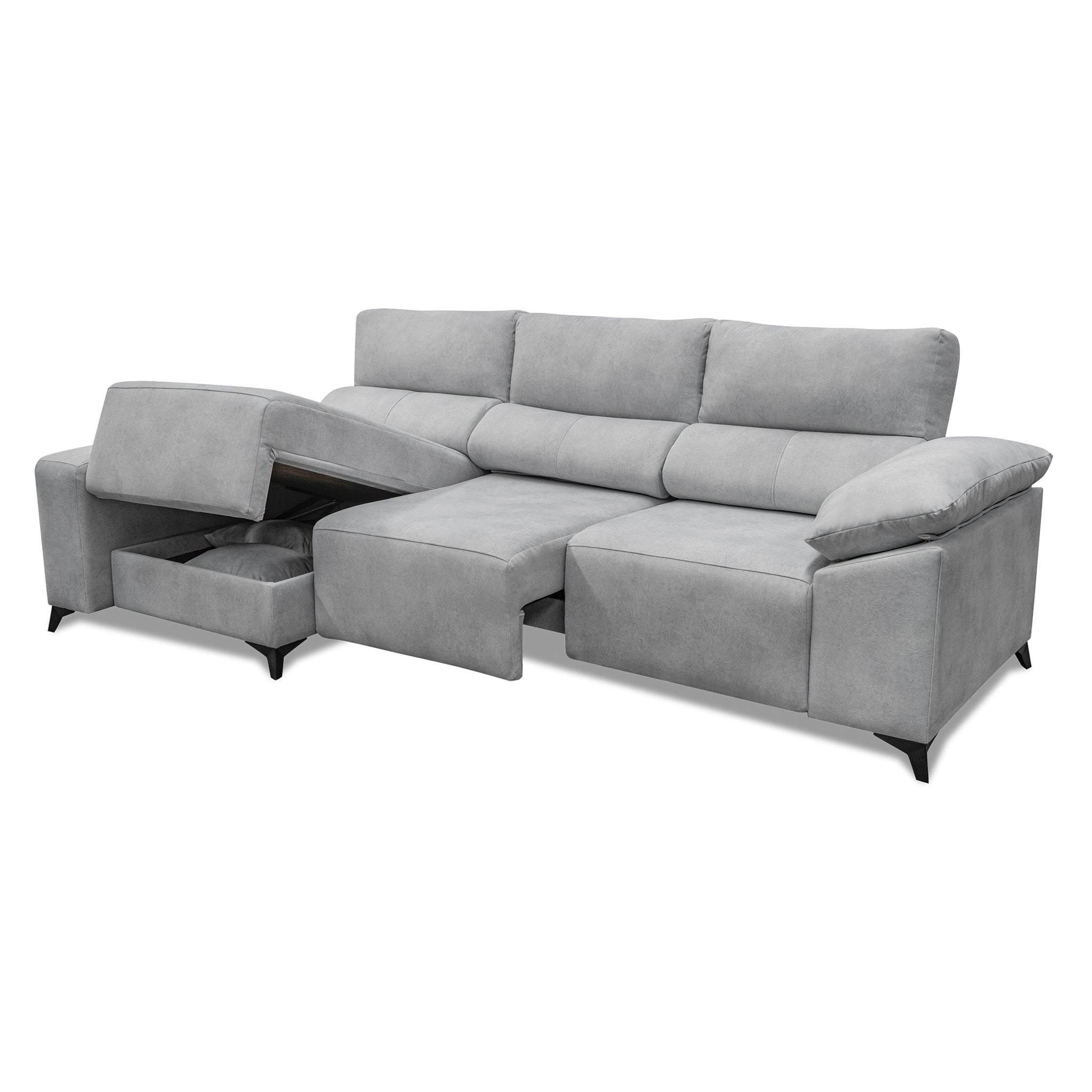 Sofá chaiselongue con arcón