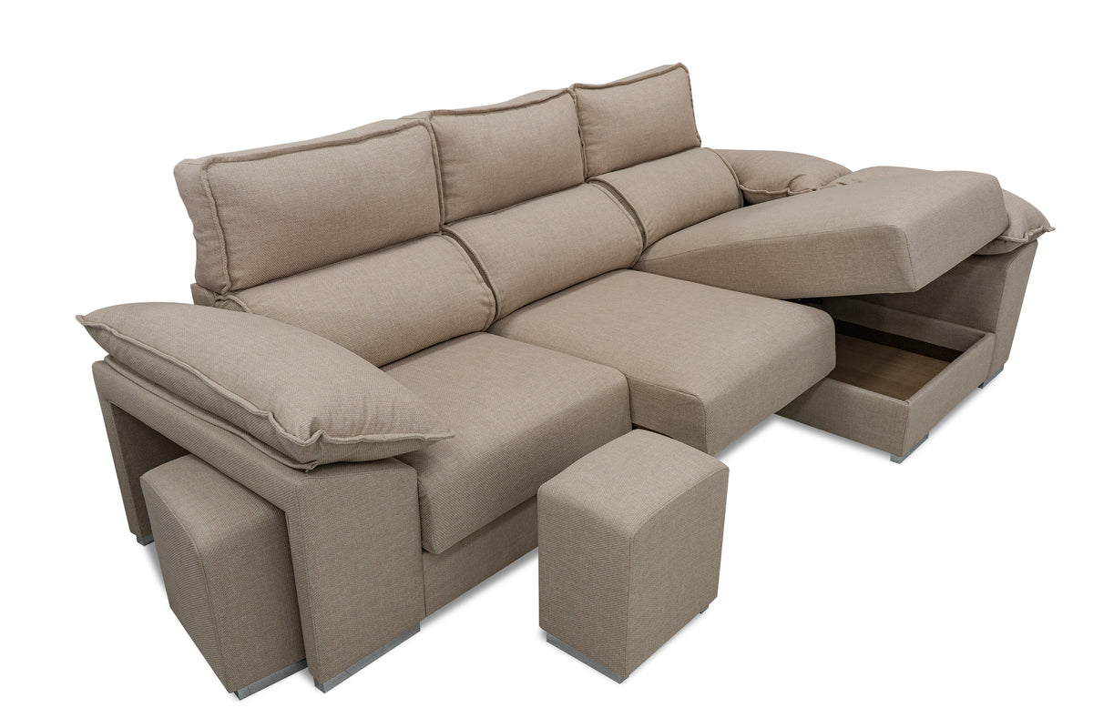 Chaiselongue de calidad con arcón barato